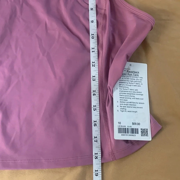 Lululemon Nulux Racerback Cropped Run tank 6,10,12 Velvet Dusk - Picture 8 of 10